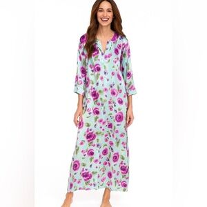 Morgan Taylor Intimates Floral Nightgown Size L Feminine Cottage Core Romantic